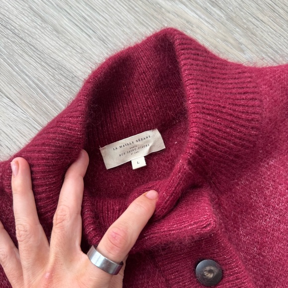 Sezane Thais Jacket Burgundy - Size L - Picture 6 of 7